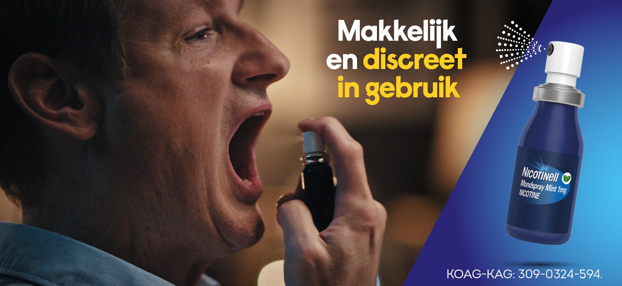 1 Nicotinell Mondspray kan tot 150 sigaretten vervangen *Bij 1 verstuiving Nicotinell Spraypage2