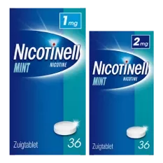Nicotinell Zuigtablet 1 mg 36 cnt, 2 mg 36 cnt, 