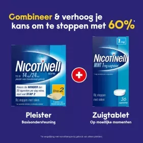 Nicotinell Zuigtablet 1 mg 36 cnt, 2 mg 36 cnt, 
